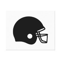 Football helmet gallery wrap canvas