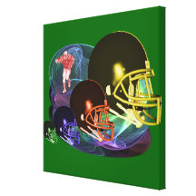 Football Helmets Gallery Wrapped Canvas