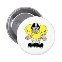 Football Man Pinback Button