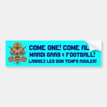 Football Mardi Gras think it's to early view notes Bumper Sticker