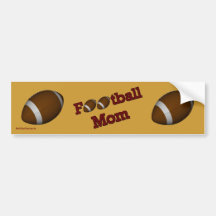 Football Mom Cute Bumper Sticker