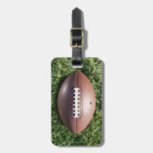 Football on Grass Travel Bag Tags