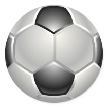 football or soccer ball round sticker