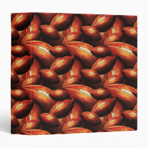 Football Pattern Notebook Vinyl Binder