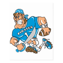 Football Pirate Post Card