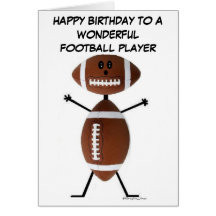 Football Player Birthday Card