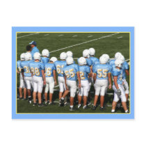 Football players postcard