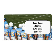 Football players shipping labels