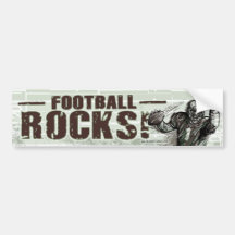 Football Rocks! Bumpersticker Bumper Stickers
