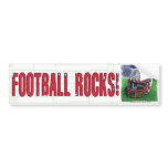 Football Rocks! Helmet Bumpersticker Bumper Stickers