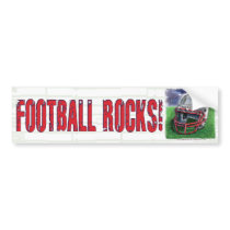 Football Rocks! Helmet Bumpersticker Bumper Stickers