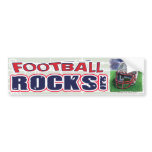 Football Rocks! Helmet Bumpersticker Bumper Sticker