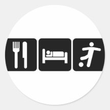 Football Round Stickers