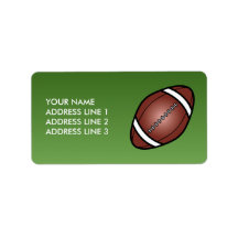 Football Rugby Ball Personalized Address Labels