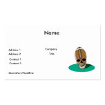 football skull head business cards