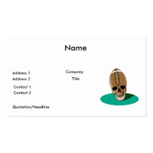 football skull head business cards