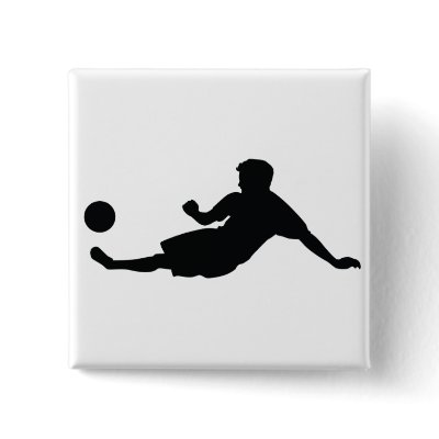 Football Soccer Pinback Button by VectorGraphics