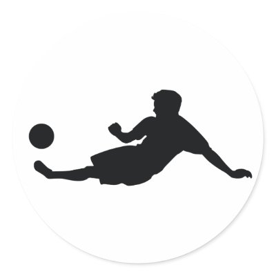 Football Soccer Round Stickers by VectorGraphics