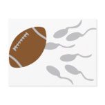 football sperm icon postcard