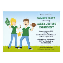 Football Tailgate Engagement Party Invitation invitations