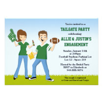 Football Tailgate Engagement Party Invitation invitations