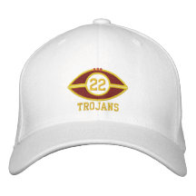 Football Template Hat - Custom Team Name & Numbe Embroidered Hat