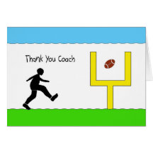 Football Thank You Coach Card