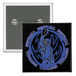 Football Tribal Dark Blue Logo Pinback Button