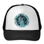 Football Tribal Light Blue Logo Mesh Hat