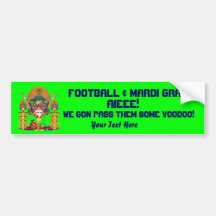 Football Voodoo Quarterback Please view notes Bumper Stickers
