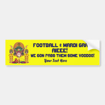 Football Voodoo Quarterback Please view notes Bumper Stickers