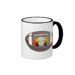 FOOTBALL WITH FLAMING SKULL GRAPHIC PRINT MUG