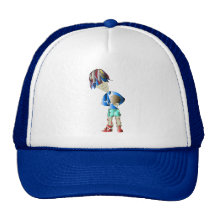 Footballer digital art mesh hats