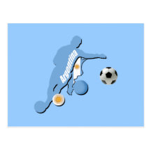 Footballeur argentin des cadeaux de football de l' carte postale