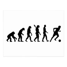 Footballeur d'évolution carte postale