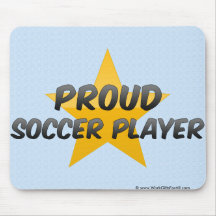 Footballeur fier tapis de souris