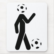 footballeur tapis de souris