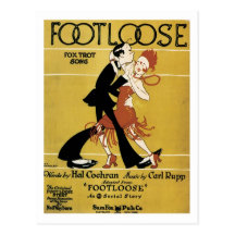 Footloose Vintage Songbook Cover Postcard
