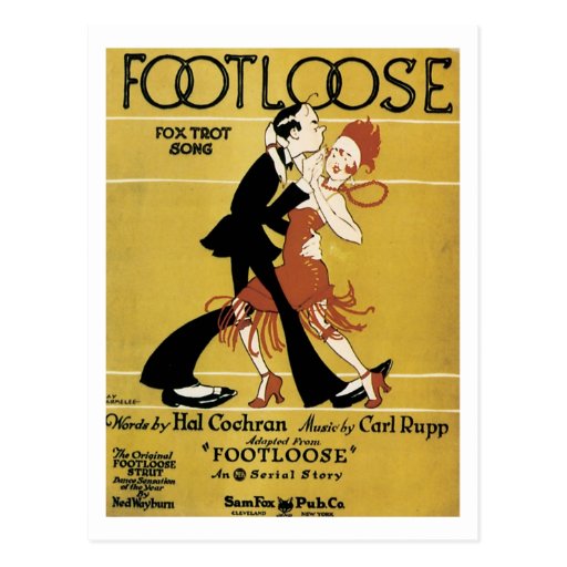 Footloose Vintage Songbook Cover Postcard