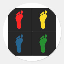 Footprint Pop Art V3 Sticker
