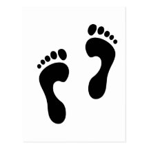 footprints 2 post card