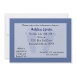 Footprints Baby Shower - Blue Announcements