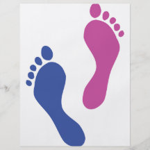 footprints coloured custom flyer