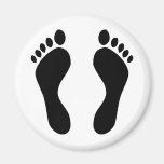 footprints feet refrigerator magnet