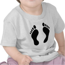 footprints feet shirt