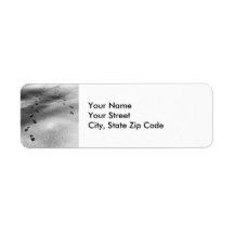 Footprints in Snow return address label
