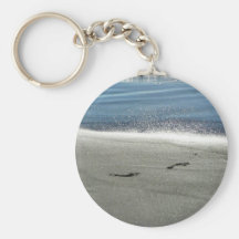 Footprints In The Sand Keychains