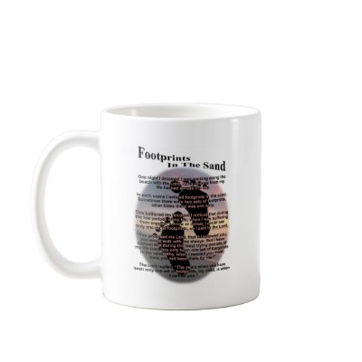 Footprints in the Sand... Mugs by classicgodshop