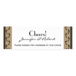 Footprints in the Sand Wedding Drink Tickets Business Card