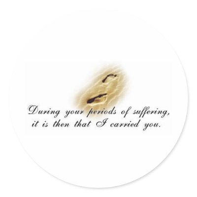 Footprints-poem Sticker by marylouroche